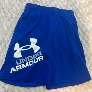 Under Armour Boy's Royal Blue Athletic Shorts Sz LARGE